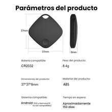 Localizador GPS para Mascotas iTag Compatible con Android Find My Device Rastreador Bluetooth Antipérdida para Perros Gatos Llaves - Negro - Ver 10