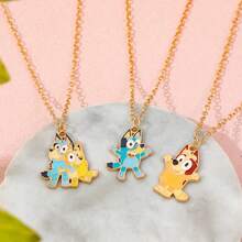 Bluey 1 chiếc vòng cổ hình Brui hoạt hình, phụ kiện anime, mặt dây chuyền hình giọt dầu Brui Bingo bằng hợp kim ớt. - Nhiều màu - Xem 5