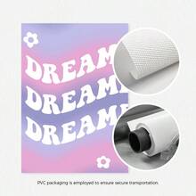 3件套Y2K复古紫粉渐变墙画，积极励志语录（梦想家、你已经足够好、快乐），适合少女宿舍卧室的学院风励志装饰，现代家居装饰，无框 - 1125 - 查看 4