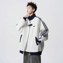 Men Sports Jackets - White-gray - View 3