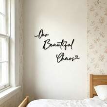 3pcs Beautiful Chaotic Wall Art, Home Metal Painting, Metal Wall Art Sculpture - Inspired By Decorative Art, Suitable For Wedding Gifts, Love Themes, Christmas, Thanksgiving, Valentine's Day Celebration Decor - Letter - View 5