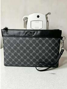 Men's Fashion Casual Handheld Bag, Phone & Document Commuter Pouch, Wallet Clutch - A - View 7