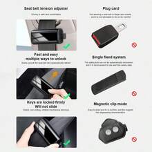 Kẹp khóa dây an toàn ô tô, kẹp điều chỉnh dây an toàn và đai bụng chống tuột cho phụ nữ mang thai - Bộ giới hạn - Xem 7