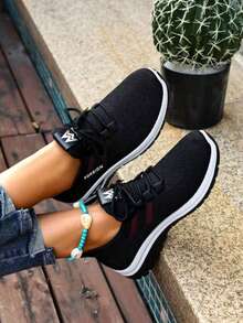 Women's Orthopedic Comfort Slip-On Sneakers - With Arch Support And Skin-Friendly Foam, Breathable Knitted Fabric, All-Day Lightweight Walking Shoes, Non-Slip PVC Sole - Suitable Nurses, Teachers, Standing And Running Errands, Orthopedic Shoes, Delicate Embossed Design, Exquisite Embroidery, Soft Cushioning, Comfortable Long Hours Of Standing - 黑色 - 查看 2
