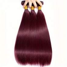 99j 14-30Inch Straight Human Hair Bundles Burgundy Red Brazilian Human Hair Extension Straight Weave Bundles - S99J - View 45