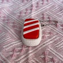 1pc Salmon Onigiri Sushi Clicker Keychain Pressure Relief Desk Decor - Multicolor - View 5