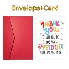 An Inspiring Thank-You Card With Envelope, Measuring Suitable For Colleagues, Bosses, Employees, And Leaders. Celebrate Employee Appreciation Day By Conveying A Positive Message: "You Are More Valued Than You Can Imagine!" - Multicolor - View 8