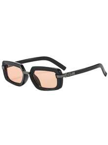 1pc Men's Fashion Glasses New Arrival, High-End Retro Small Square Frame Personalized Street Style Gift, Suitable For Daily, Business, Commute, Driving, Vacation - Multicolor - View 6