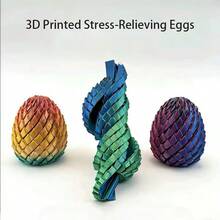 3D打印可变形扭曲龙蛋，可折叠可展开 - 彩色 - 查看 4