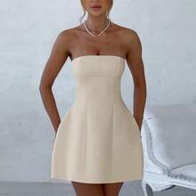 Women's Strapless Sweetheart Neck Pink Mini Dress Bodycon Fit - 粉色 - 查看 6