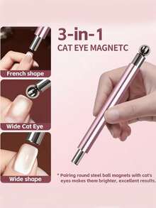 Bộ 1 chiếc nhẫn gắn sơn móng tay hình mắt mèo từ tính, đa chức năng, pin từ tính mạnh, thiết kế kết hợp giữa nhẫn và bi thép, độ bám dính siêu cao, dụng cụ làm móng lý tưởng cho người mới bắt đầu. - Nhiều màu - Xem 3