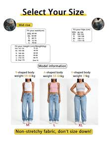 Quần jeans nữ kiểu dáng retro casual boyfriend ống đứng rộng rãi, đa năng, phù hợp cho mọi mùa xuân. - Màu xanh cổ điển - Xem 9