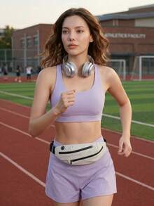 CAMEL CROWN Outdoor Sports Waist Bag, Compact Portable Waist Pack For Running, Cycling, Fitness, Unisex - Moonlight Gray - View 5