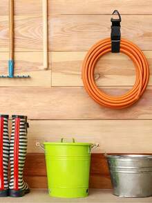 4/2pcs Adjustable Garden Hose Ties, Heavy Duty Extension Cord Organizer Straps, Suitable For Garage & Workshop Hanging Storage Ties, Reusable Cable Management Straps - Multicolor - View 3