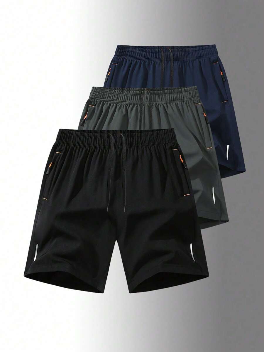 Men's Loose Fit Workout Shorts, Breathable Quick-Dry Jogger Shorts For Fitness, Running, Training Sports - Black - View 1
