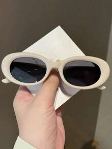 Two Pairs Of Retro Oval-Shaped Stylish Glasses, Unisex, Suitable For Parties And Beaches - Multicolor - View 6