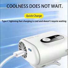 Fengfa M379 Portable Multi-Function Clip Fan, 1800mAh Large Capacity Battery, Type-C Fast Charging, 5-Speed Brushless Motor, Dual-Use Waist Clip Design, Built-In Flashlight And Outdoor Lighting - Clip-on - View 6