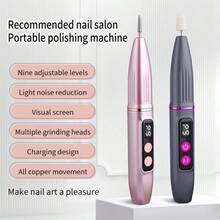 Electric Nail Grinder, Professional Nail Drill With 11 Sanding Heads, 26 Sanding Bands And LCD Display, Professional Nail Care Tool For Home And Salon Use, Nail File, Fashionable Design, Great Gift - Multicolor - View 3