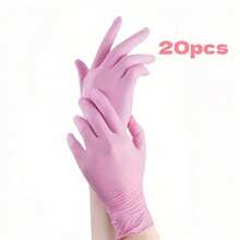 10/20/50/100pcs Powder-Free Latex-Free Pink Nitrile Gloves, Suitable For Kitchen Cleaning, Beauty, Sofa, Outdoor Camping, Etc. (Hot Selling 10, 20, 50, 100 Pcs Pack) - Baby Pink - View 15