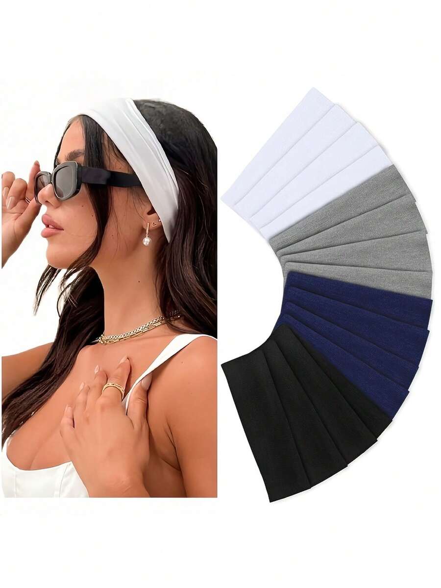 Women's Headband, Made Of Soft And Elastic Hair Ties, Fashionable Anti-Slip Sweat-Absorbent Sports Headband, Suitable For Daily Workout, Running, Yoga And Makeup