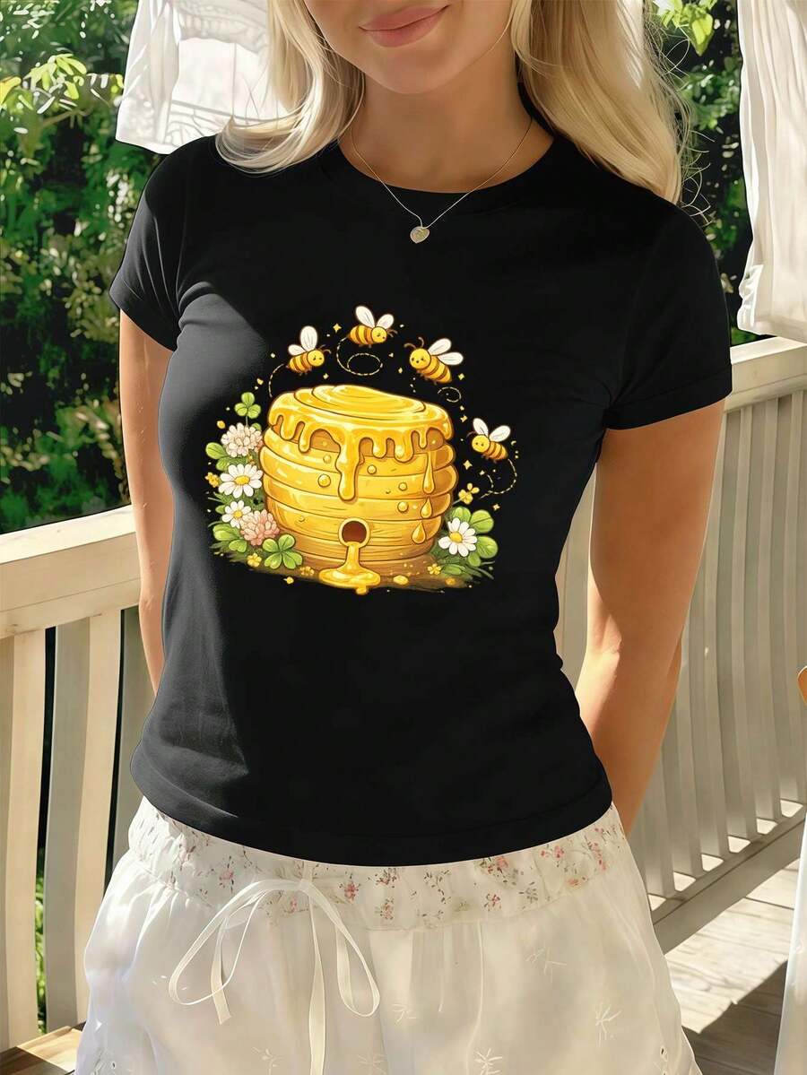 Women T-Shirts - Black - View 1