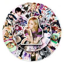 50张Aespa贴纸，K-POP女团手机壳贴纸，防水贴纸，办公用品，Aespa学习用品，X，DIY贴纸，装饰贴纸，Karina卡通贴纸，动漫主题贴纸，适用于手机、行李箱、笔记本电脑、水瓶和吉他 - 彩色 - 查看 5
