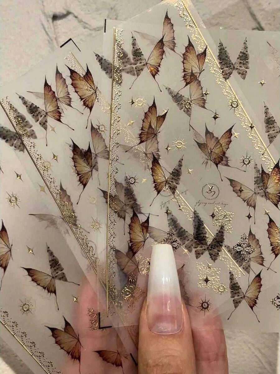 卡通趣味美甲贴纸，浮雕美甲贴纸，女士自粘美甲贴纸，5D浮雕效果，可爱有趣，精致主题，轻松DIY美甲装饰，节日礼物，派对风格贴纸，水杯手机装饰贴纸