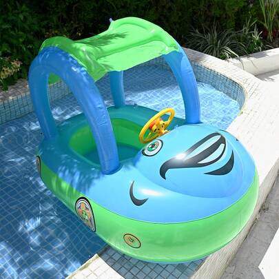 1pc Kids Swimming Pool Inflatable Seat Ring, Cute Floating Seat Ring, Swimming Ring For Children, Infant Underarm Floating Ring, Summer Swimming