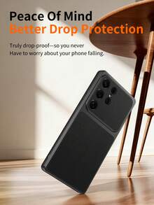 适用于 Galaxy S26 Ultra S25edge S24 S23FE S22Plus、Nuote20Ultra A05 A06 A07 A13 A14 A15 A16 A17 A24 A25 A26 A32 A33 A34 A35 A36 A52 A53 A54 A55 A56 4G/5G 的奢华手机壳，采用柔软 TPU 材质，边缘防震，保护壳表面为优质皮革纹理，防指纹，超薄设计。 - 黑色 - 查看 10