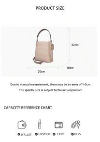 Coach Printed Women's Single Shoulder Crossbody Bag CBQ33SVPWH - 奶茶色CBQ33SVPWH - 查看 8