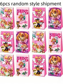 Paw Patrol 6/12/24入 汪汪隊立大功 粉色 Skye 主題糖果紙袋 生日派對裝飾禮品袋 包裝紙袋 - 卡通 - 查看 14