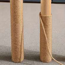 Cuerda de cáñamo natural de 50m, cuerda de cáñamo resistente de 6mm de grosor, adecuada para postes de arañazos para gatos, manualidades DIY, arreglos florales y envoltura de regalos de Navidad - Fibra resistente, adecuada para reemplazo de árboles y protección de muebles, dueños de mascotas - 6*50 cm - Ver 4