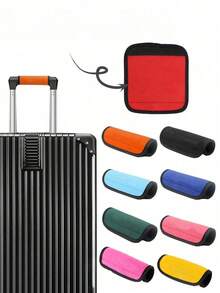 Suitcase Handle Cover, Waterproof Material Luggage Handle Protector, Luggage Strap Cover, Handle Sleeve, Suitable For Protecting The Handle Of Handbags, Shoulder Bags, Backpacks, Wallets, And Reducing Stress On Backpack Straps - Multicolor - View 9