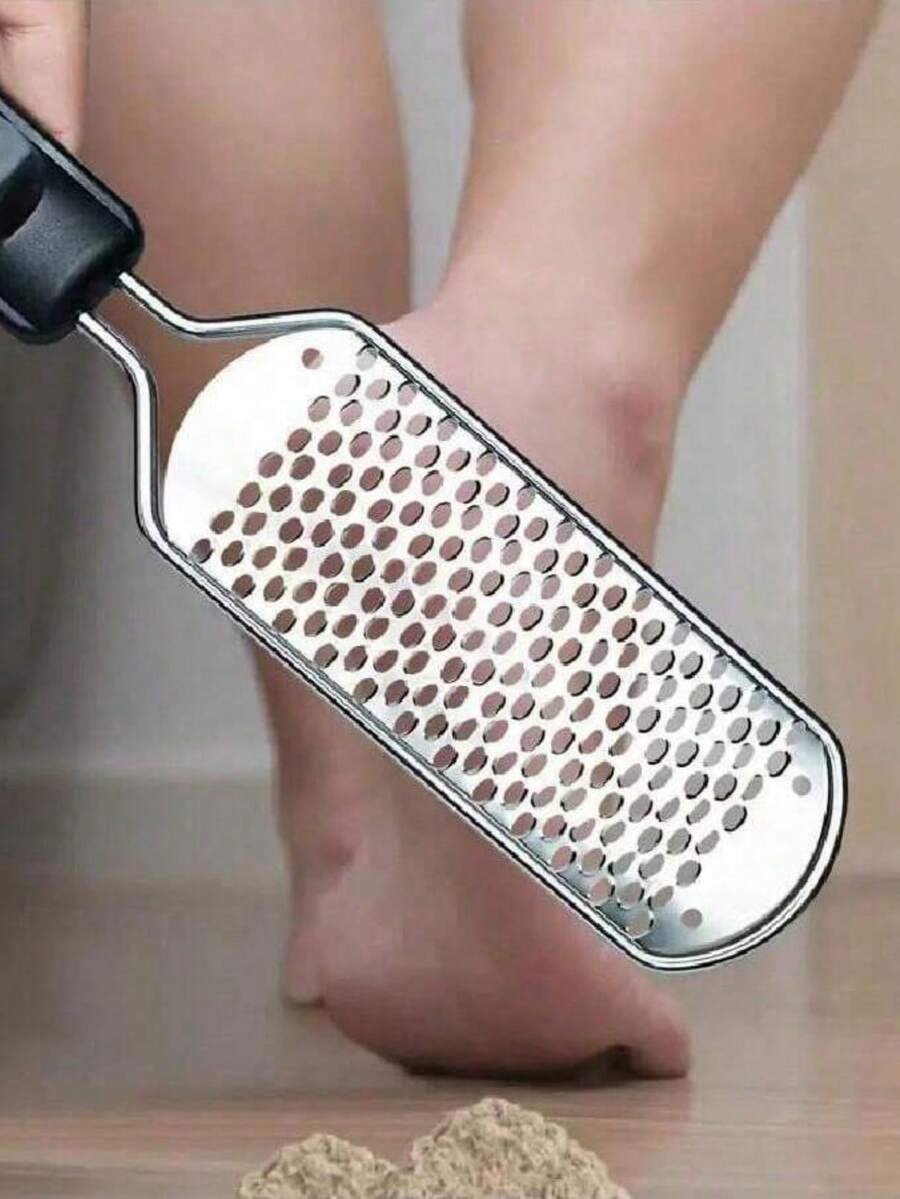 1pc Stainless Steel Heel Callus Remover, Easy To Remove Hardened Skin On Heels - Multicolor - View 1
