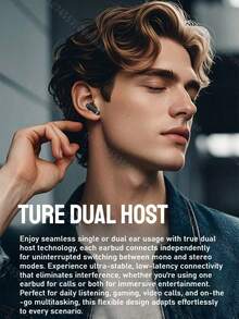 Monster GT22 ANC Wireless Earbuds Noise Cancelling Bluetooth Headphone 360°Stereo Waterproof Sports Earpod TWS In-Ear Hearing HD Audio Original Monster Wireless Bluetooth Earphones - 查看 8
