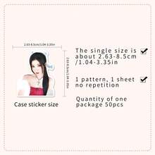 50张婴儿/怪兽贴纸，K/POP女团手机壳贴纸，防水贴纸，办公用品，ASP学习用品，X，DIY贴纸，装饰贴纸，卡琳娜卡通贴纸，动漫主题贴纸，适用于手机、行李箱、笔记本电脑、水瓶和吉他 - 彩色 - 查看 4