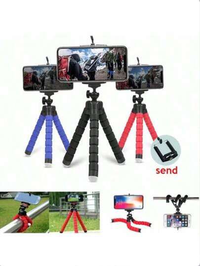 Octopus Tripod, Universal Phone Holder, Portable Camera Tripod With Phone Clip, Slouchy Multipurpose Phone Stand, Flexible Octopus Tripod Stand, Versatile Multifunctional Phone Holder, Phone & Phone Accessories/Phone Holder/Selfie Stick, Multiple Styles Available, Selfie Phone Stand