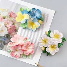 2件装玉兰花硅胶模具，3D花卉造型，适用于蜡烛、香皂、香薰石、软陶工艺品、装饰品、夏季主题派对餐桌装饰、家居装饰，柔韧可重复使用，易脱模，工艺工具 - 白色 - 查看 2