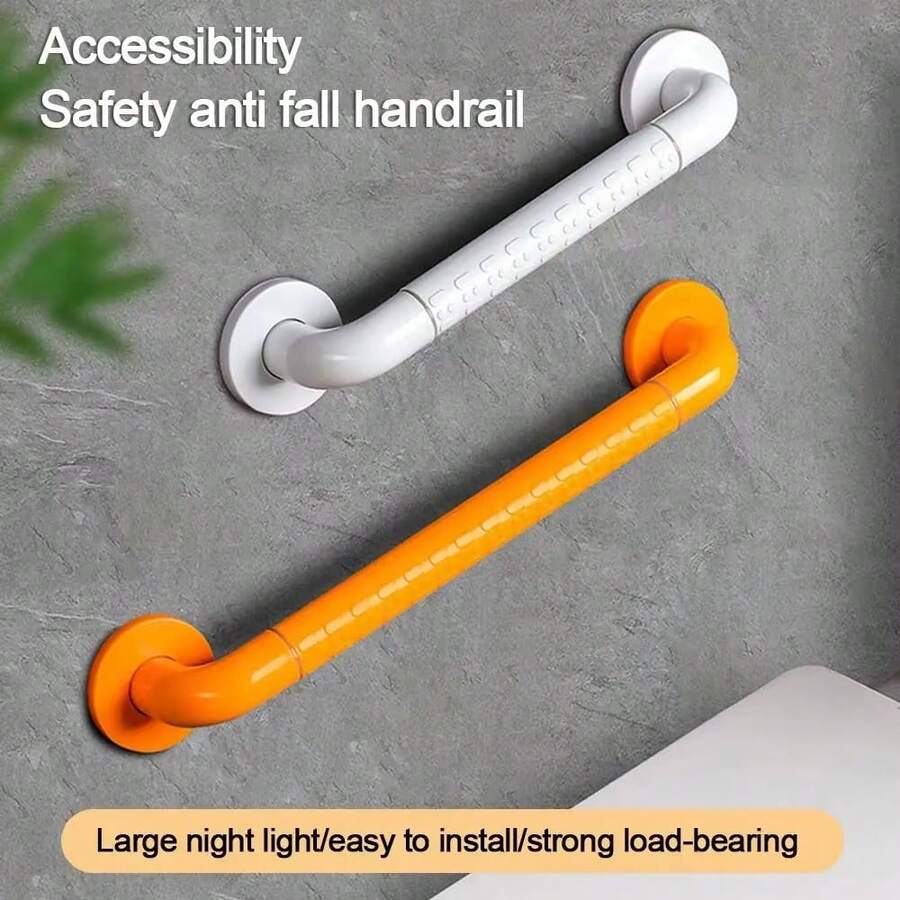 1pc Anti-Slip Bathroom Grab Bar, Wall Mounted Safety Handrail For Elderly Disabled Pregnant, Non-Slip Shower Handle For Toilet Bathtub, Sturdy Anti-Fall Support Rail With Mounting Hardware - A - View 1
