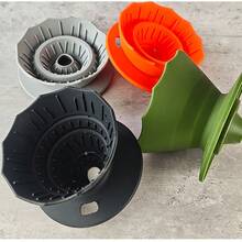 1 chiếc cốc lọc cà phê silicon di động ngoài trời, cốc lọc cà phê nhỏ giọt gấp gọn dùng trong gia đình, bộ lọc cà phê rót thủ công. - Nhiều màu - Xem 10