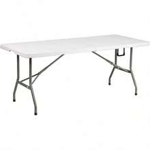 Mesa Plegable 1.80 Metros Portatil Comedor para Jardin Plegable Mesa De Plastico Resistente Tipo Portafolio Tablon de Trabajo Multiusos Comedor Grande para Jardin - 1 - Ver 2