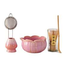 1pc/5pcs Set Flower Petal Matcha Tea Set, Includes Matcha Bowl, Matcha Whisk, Matcha Cup, Stirring Rod, Tea Spoon, Tea Bowl Set, Matcha Preparation Tools, Dessert And Beverage Making Tools, Japanese Style Gift Box, Matcha Whisk Set, Gift For Matcha Lovers - Multicolor - View 7