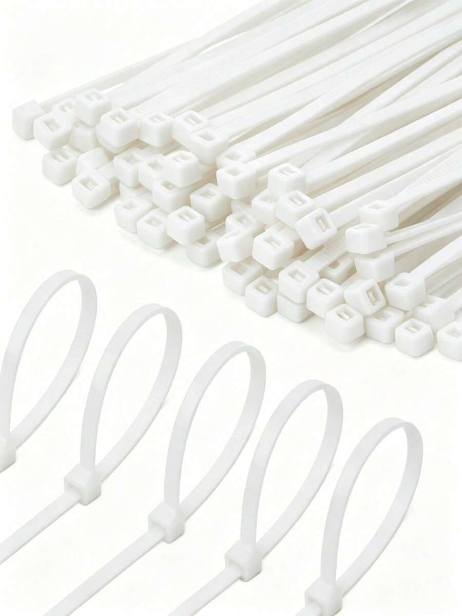 100 piezas Bridas de nailon para jardín con diseño de autobloqueo, alta resistencia a la tracción, duraderas y convenientes, adecuadas para el hogar, el jardín, el garaje, la gestión de cables del estudio, el Día de la Madre, el regreso a la escuela, herramientas de jardinería, Navidad, jardinería, patio - Talla única - Ver 1