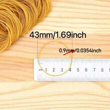 100/200/300 chiếc dây chun mỏng màu vàng tự nhiên, độ bền kéo cao, dây chun bền chắc dùng để buộc và lưu trữ. - Tròn - Xem 2