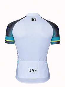Jersey de ciclismo de secado rápido y transpirable para hombres verano 2025, 1 pieza, camiseta de bicicleta, ropa de ciclismo de montaña, absorción de humedad, con bolsillos, adecuado para deportes & actividades al aire libre - Azul menta - Ver 3
