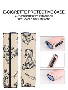 1 pieza Estuche protector IQOS ILUMA I ONE, diseño de oso de peluche anti-caída, carcasa protectora portátil, opciones de multicolor para parejas, material de cuero PU de alta calidad con aberturas precisas, caja de almacenamiento, adecuado para uso personal o regalo, accesorio de moda minimalista, mejora la experiencia del usuario, artesanía exquisita, resistente a los arañazos, el modelo popular brinda protección integral para su dispositivo, alta relación calidad-precio - ILUMA i ONE/Oso pardo - Ver 11