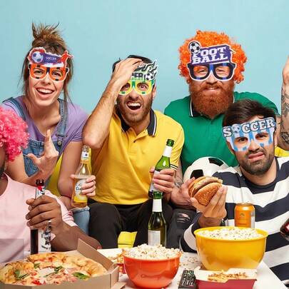1pc/3pcs/5pcs World Cup Soccer Fan Glasses, Cheering Props, Football Theme Party Decorations
