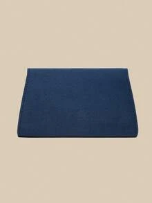 1pc High-End Velvet Clutch Bag In Navy Blue, Paired With Gold Decor, Showcasing A Fusion Of Fashion And Elegance, Suitable For Weddings, Parties, Galas, And Other Formal Occasions As A Clutch, Handbag, Shoulder Bag, Or Crossbody Bag - Navy Blue - View 6