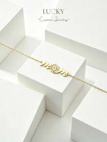 1 pieza Colgante de collar con flor de piedra natal grabada, pulsera con flor, personalizable con nombre, estilo minimalista diario, llavero, incluye caja de regalo, adecuado para el Día de San Valentín, cumpleaños, Día de la Madre, regalo de todos los días - collar de flores - Ver 22