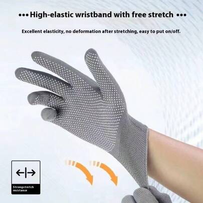 2 pares de guantes de trabajo de tejidos de algodón y poliéster, adecuados para pintura, reparación de maquinaria, almacenamiento, jardinería, construcción y otras industrias, unisex, talla L, con diseño de puntos a doble cara